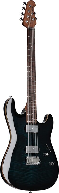 open zoom image for Sterling Sabre Electric Guitar (with Gig Bag), Deep Blue Burst, Rosewood Fretboard, Body Left Front
