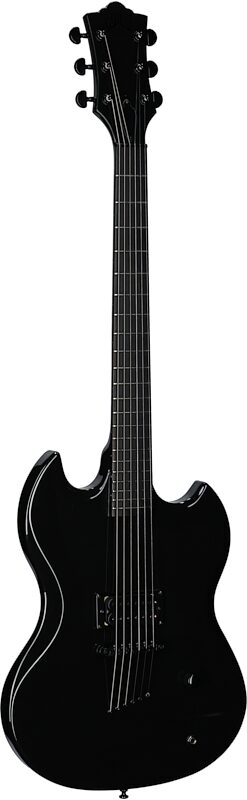 open zoom image for Guild Polara Night Edition Electric Guitar, Black Tungsten Gloss, Body Left Front