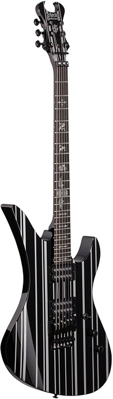 open zoom image for Schecter Synyster Gates Standard Electric Guitar, Black Silver Stripes, Body Left Front