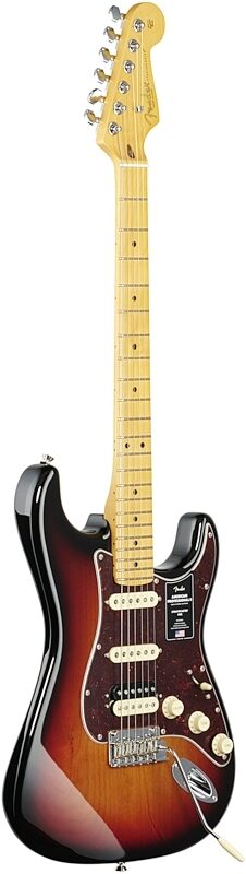 open zoom image for Fender American Pro II HSS Stratocaster Electric Guitar, Maple Fingerboard (with Case), 3-Color Sunburst, Body Left Front