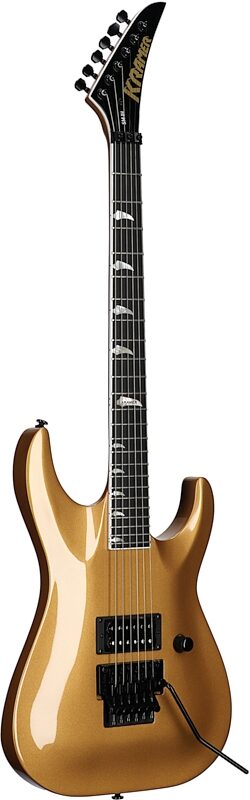 open zoom image for Kramer SM-1H Floyd Rose Electric Guitar, Buzzsaw Gold, Body Left Front
