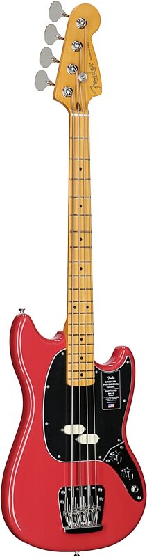 open zoom image for Fender American Professional Classic Mustang Electric Bass, Maple Fingerboard (with Gig Bag), Dakota Red, Body Left Front