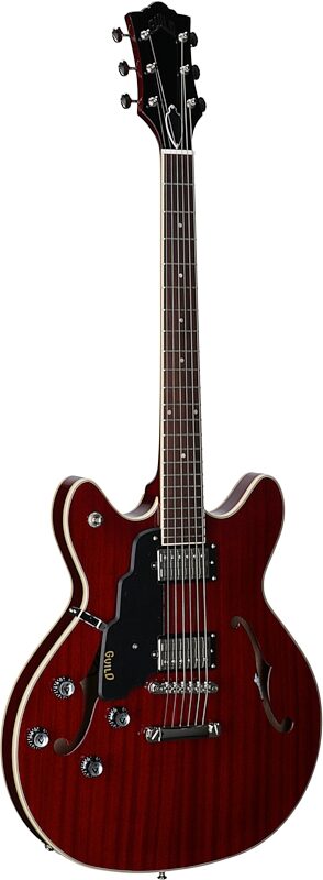 open zoom image for Guild Starfire I DC Semi-Hollowbody Electric Guitar, Left-Handed, Cherry Red, Body Left Front