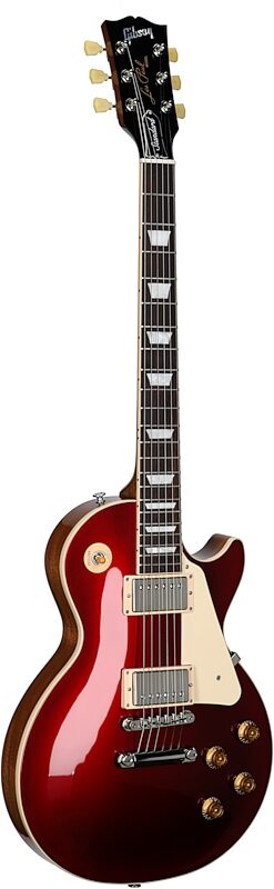 open zoom image for Gibson Les Paul Standard '50s Custom Color Electric Guitar, Plain Top (with Case), Sparkling Burgundy, Body Left Front