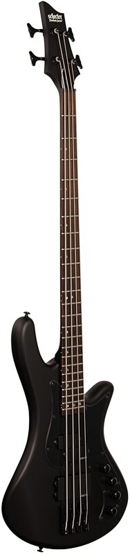 open zoom image for Schecter Stiletto Stealth-4 Electric Bass, Satin Black, Body Left Front