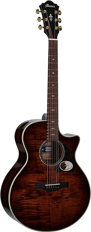 open zoom image for Ibanez AE340FMH Acoustic-Electric Guitar, Mahogany Sunburst High Gloss, Body Left Front