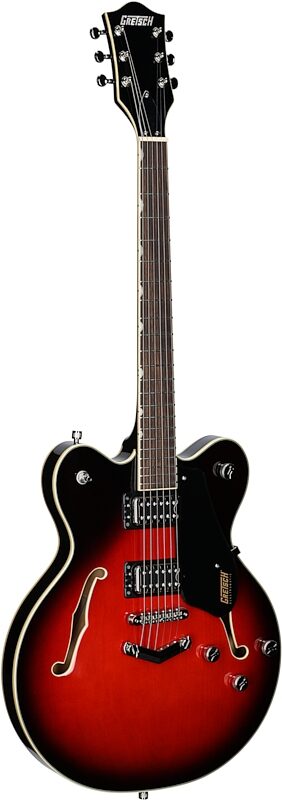 open zoom image for Gretsch G5622 Electromatic Center Block Double-Cut Electric Guitar, Claret Burst, Body Left Front