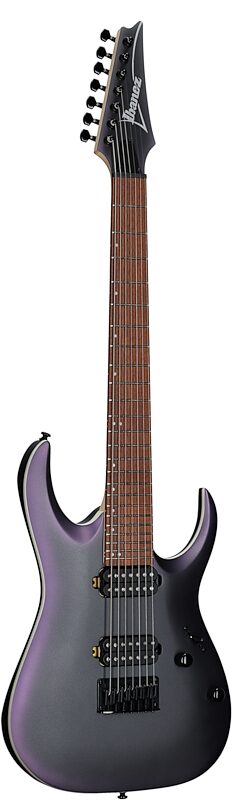 open zoom image for Ibanez RGA742EX Electric Guitar, Black Aurora Burst Matte, Body Left Front