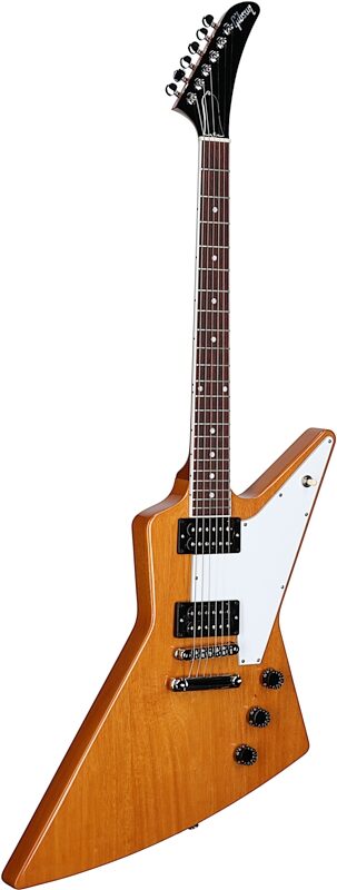 open zoom image for Gibson '70s Explorer Electric Guitar (with Case), Antique Natural, Body Left Front
