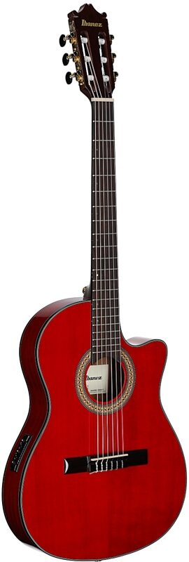open zoom image for Ibanez GA35TCE Thinline Classical Acoustic-Electric Guitar, Sapphire Red, Body Left Front