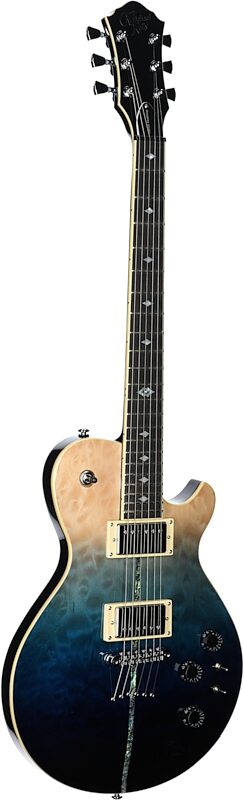 open zoom image for Michael Kelly Patriot Instinct SB Mod Shop Duncan Slim Body Electric Guitar, Blue Fade, Open Box (Very Good), Body Left Front