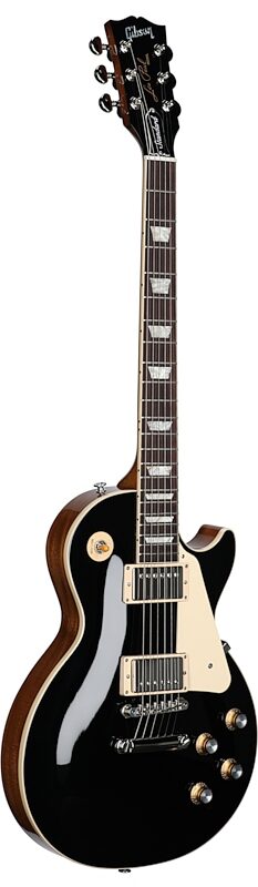 open zoom image for Gibson Les Paul Standard '60s Custom Color Electric Guitar, Plain Top (with Case), Ebony, Body Left Front
