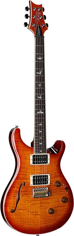 open zoom image for PRS Paul Reed Smith SE Custom 24 Semi-Hollow Piezo Electric Guitar (with Gig Bag), Vintage Sunburst, Open Box (Very Good), Body Left Front