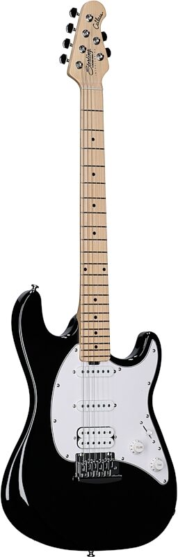 open zoom image for Sterling by Music Man Intro Series Cutlass HSS Electric Guitar, Black, Hard Maple Fretboard, Body Left Front