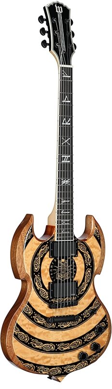 open zoom image for Wylde Audio Barbarian Electric Guitar, Norse Dragon Bullseye, Body Left Front