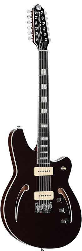 open zoom image for Reverend Airwave 12 Electric Guitar, 12-String, Metallic Bordeaux, Body Left Front