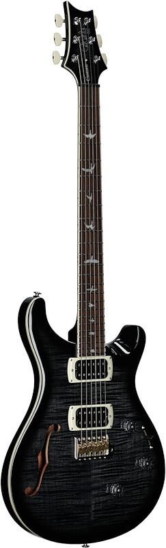 open zoom image for PRS Paul Reed Smith SE Custom 24 Semi-Hollowbody Piezo Electric Guitar (with Gig Bag), Charcoal Burst, Open Box (Very Good), Body Left Front