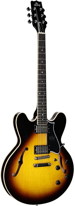open zoom image for Heritage Standard H-535 Semi-Hollowbody Electric Guitar (with Case), Original Sunburst, Body Left Front