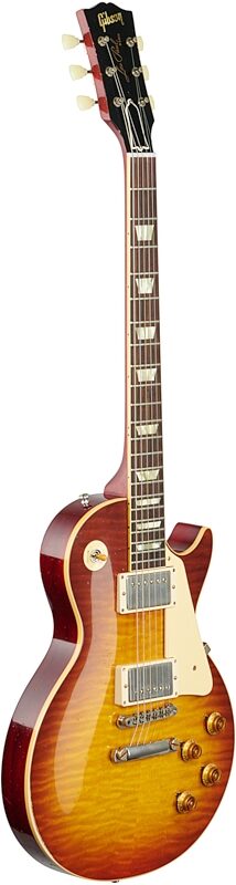 open zoom image for Gibson Custom 1959 Les Paul Standard Murphy Lab Light Aged Electric Guitar (with Case), Royal Tea, Body Left Front