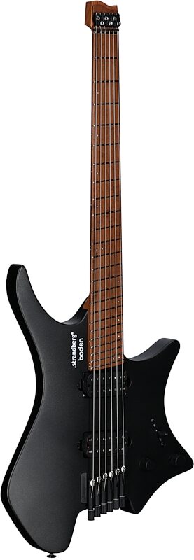 open zoom image for Strandberg Boden Standard Series N2.6 Electric Guitar (with Gig Bag), Black Satin Metallic, Body Left Front