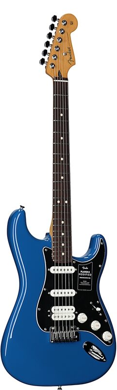 open zoom image for Fender Player II Modified Stratocaster HSS Electric Guitar, Rosewood Fingerboard (with Gig Bag), Electric Blue, Open Box (Very Good), Body Left Front