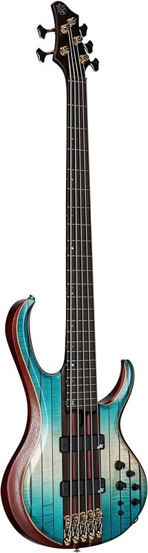 open zoom image for Ibanez Premium BTB1935 Bass Guitar (with Gig Bag), Caribbean Isle Lo-Gloss, Body Left Front