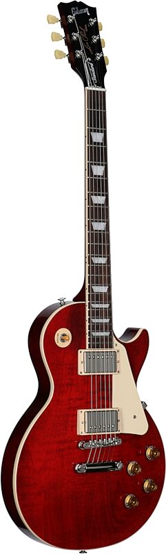 open zoom image for Gibson Les Paul Standard 50s Custom Color Electric Guitar, Figured Top (with Case), Cherry, Body Left Front
