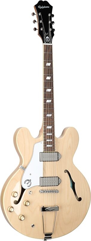open zoom image for Epiphone Casino Archtop Hollowbody Left-Handed Electric Guitar (with Gig Bag), Natural, Body Left Front