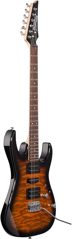 open zoom image for Ibanez GRX70QA Electric Guitar, Sunburst, Body Left Front