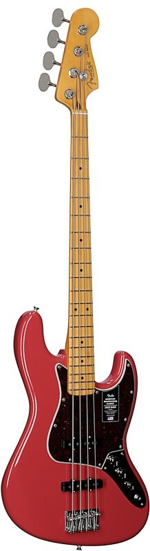 open zoom image for Fender American Professional Classic Jazz Electric Bass, Maple Fingerboard (with Gig Bag), Dakota Red, Body Left Front