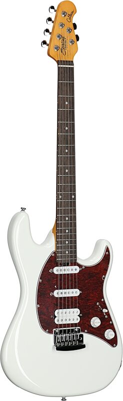 open zoom image for Sterling by Music Man CT30CHSS Cutlass HSS Electric Guitar, Olympic White, Laurel Fretboard, Body Left Front