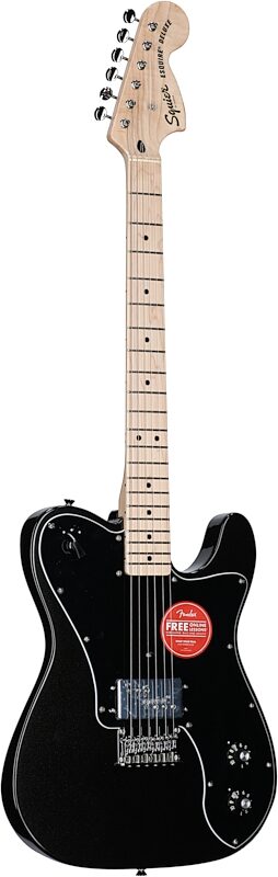 open zoom image for Squier Paranormal Esquire Deluxe Electric Guitar, Maple Fingerboard, Metallic Black, Body Left Front