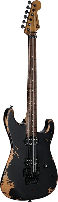 open zoom image for Charvel Pro-Mod Relic San Dimas ST1 HH Electric Guitar (with Gig Bag), Weathered Black, Body Left Front