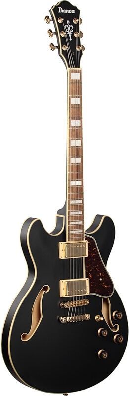 open zoom image for Ibanez AS73G Artcore Semi-Hollowbody Electric Guitar, Black Flat, Body Left Front