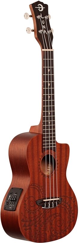 open zoom image for Luna Tattoo Acoustic-Electric Concert Ukulele (with Gig Bag), New, Body Left Front
