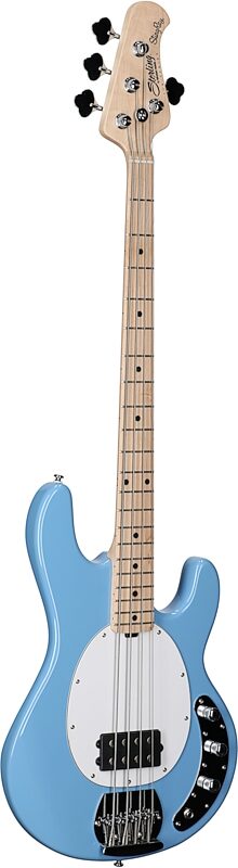 open zoom image for Sterling by Music Man StingRay Electric Bass, Chopper Blue, Hard Maple Fretboard, Body Left Front