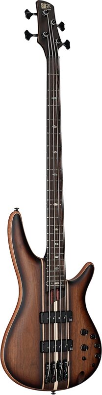 open zoom image for Ibanez SR1350B Premium Electric Bass (with Gig Bag), Dual Mocha Burl, Body Left Front