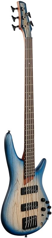 open zoom image for Ibanez SR605E Electric Bass, 5-String, Cosmic Blue Starburst Flat, Body Left Front