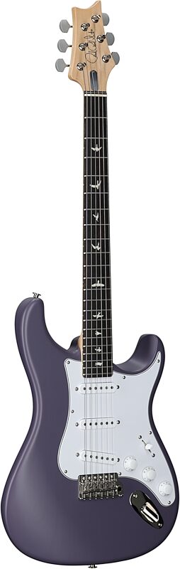 open zoom image for PRS Paul Reed Smith John Mayer Silver Sky Satin Electric Guitar (with Gig Bag), Black Plum, Body Left Front