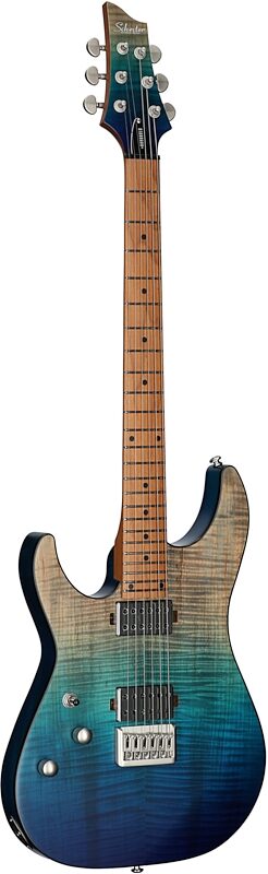open zoom image for Schecter C-1 Standard Plus Electric Guitar, Left-Handed, Blue Fade, Open Box (Very Good), Body Left Front