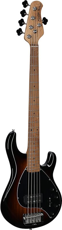 open zoom image for Sterling by Music Man StingRay RAY35 Electric Bass, Vintage Sunburst, Roasted Maple Fretboard, Body Left Front