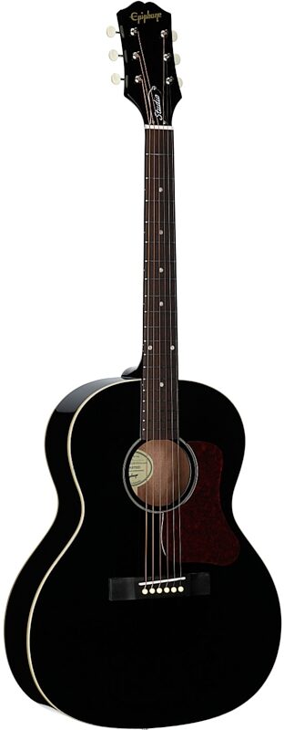 open zoom image for Epiphone Blues King Studio Parlor Acoustic-Electric Guitar (with Gig Bag), Ebony, Body Left Front