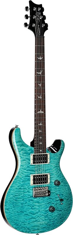 open zoom image for PRS Paul Reed Smith SE Custom 24 Quilt Top Electric Guitar (with Gig Bag), Exclusive Sapphire, Body Left Front