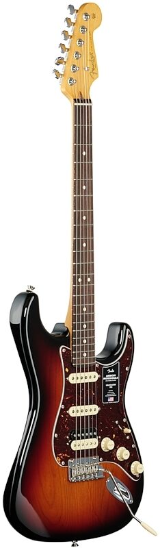 open zoom image for Fender American Pro II HSS Stratocaster Electric Guitar, Rosewood Fingerboard (with Case), 3-Color Sunburst, Body Left Front