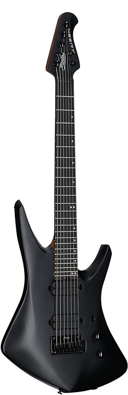 open zoom image for Sterling by Music Man Kaizen 7 Electric Guitar, 7-String, Stealth Black, Rosewood Fretboard, Body Left Front