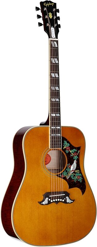 open zoom image for Epiphone Inspired by Gibson Custom 1963 Dove Reissue Acoustic-Electric Guitar (with Case), Natural, Body Left Front