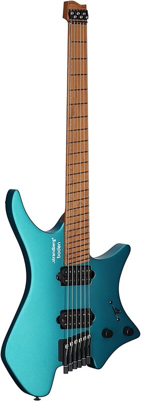 open zoom image for Strandberg Boden Standard Series N2.6 Electric Guitar (with Gig Bag), Transparent Teal Metallic, Open Box (Very Good), Body Left Front