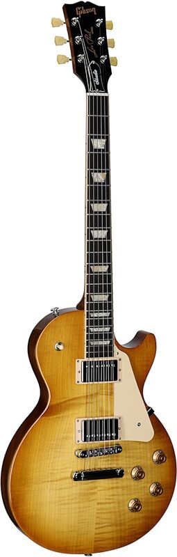 open zoom image for Gibson Exclusive Les Paul Studio Figured Electric Guitar (with Soft Case), Honey Burst, Body Left Front