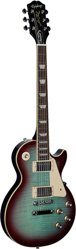 open zoom image for Epiphone Inspired by Gibson Les Paul Standard '60s Electric Guitar (with Gig Bag), Blueberry Burst, Body Left Front