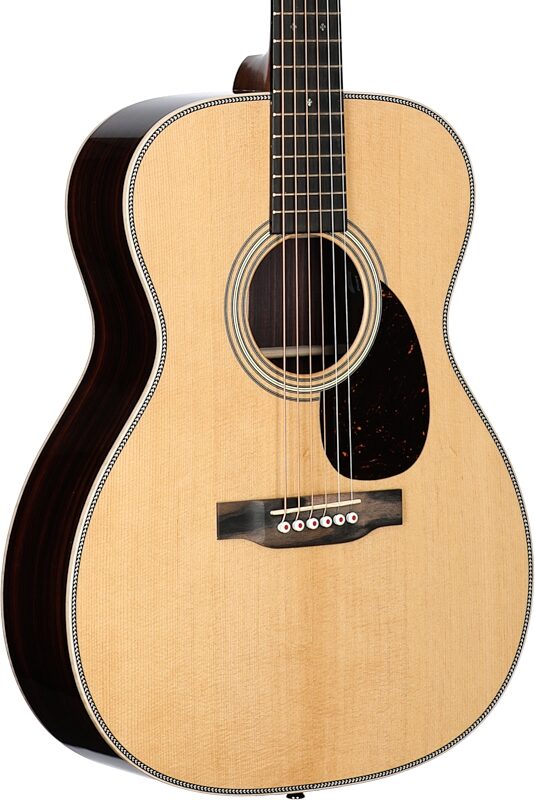 open zoom image for Martin OM-28E Modern Deluxe Orchestra Model Acoustic-Electric Guitar (with Case), New, Serial Number M2775609, Full Left Front
